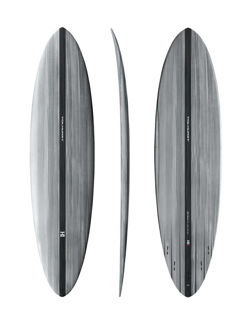Mid 6 mini (6'4" x 20” x 2 5/8” - 36L - 5 FCSII - GRAY/CARBON - #2501735)