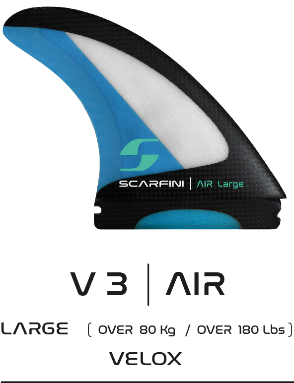 Scarfini V3 Air Velox  Thruster Fin Set (Futures) -L